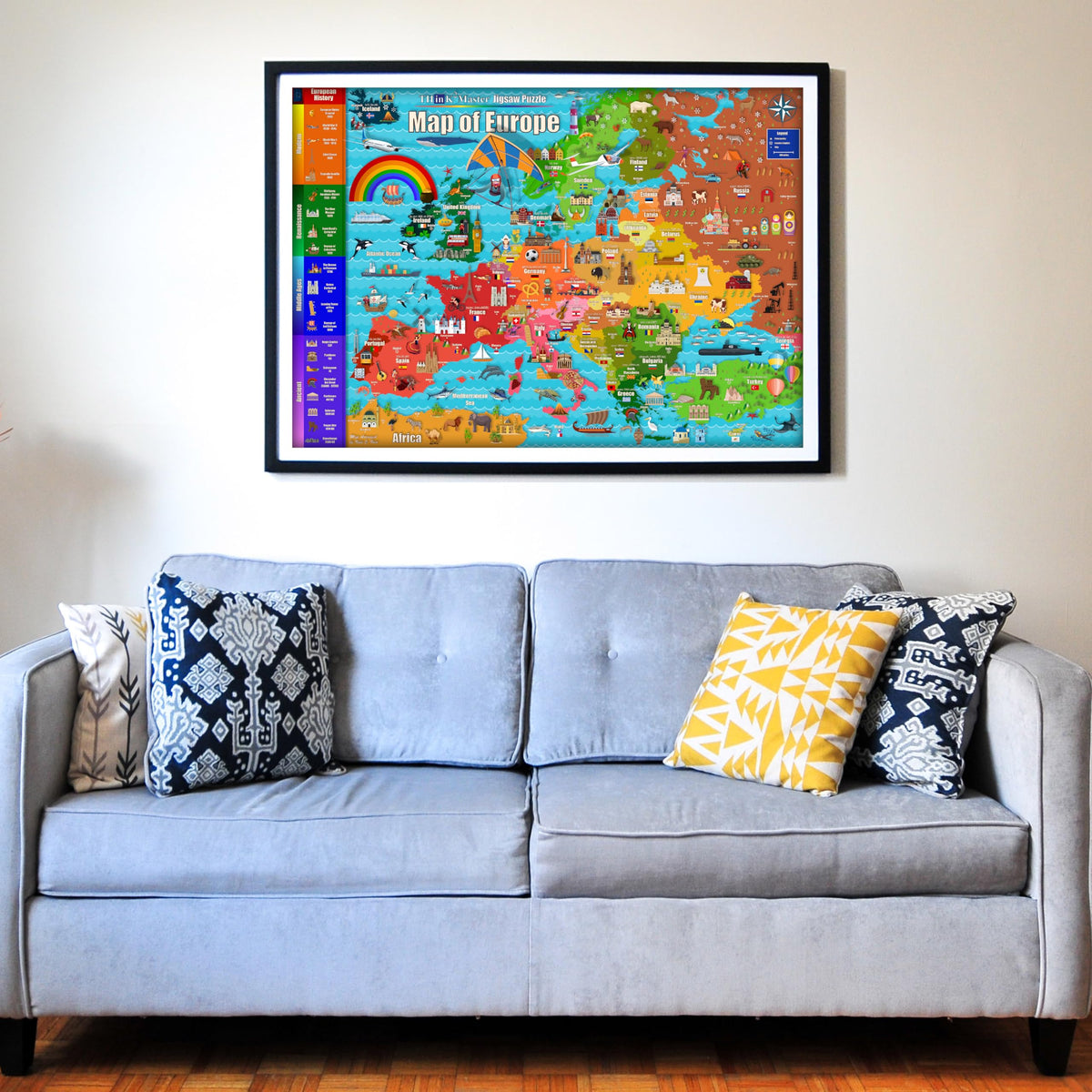 Think2Master country capitals map puzzle aids memorization through play