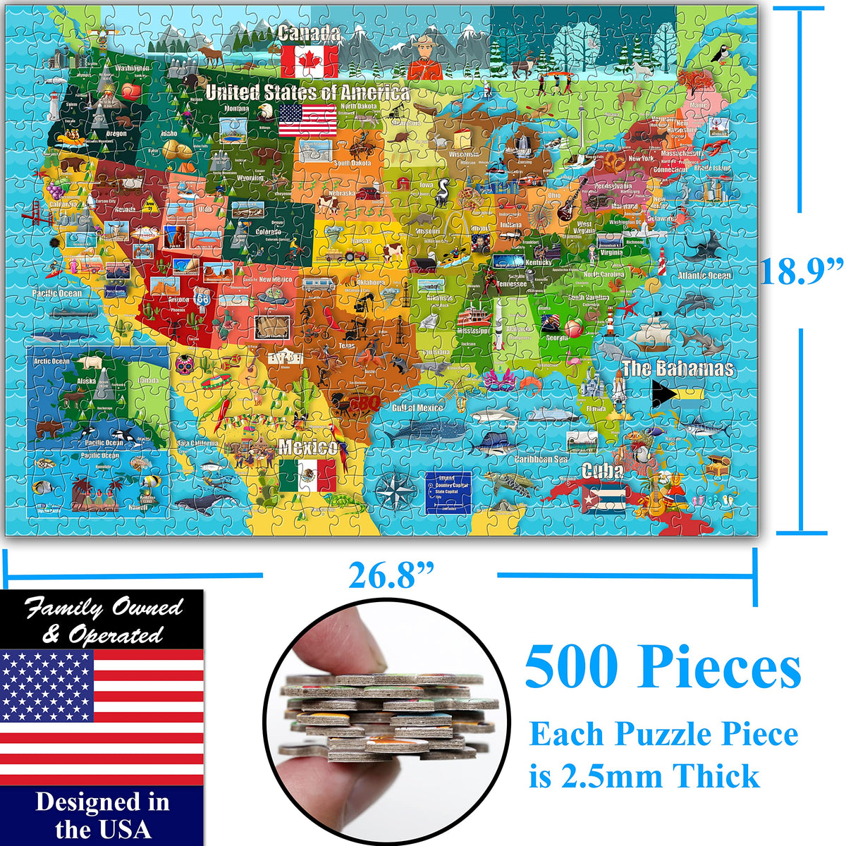 THINK2MASTER state capitals highlighted to aid memory during study time