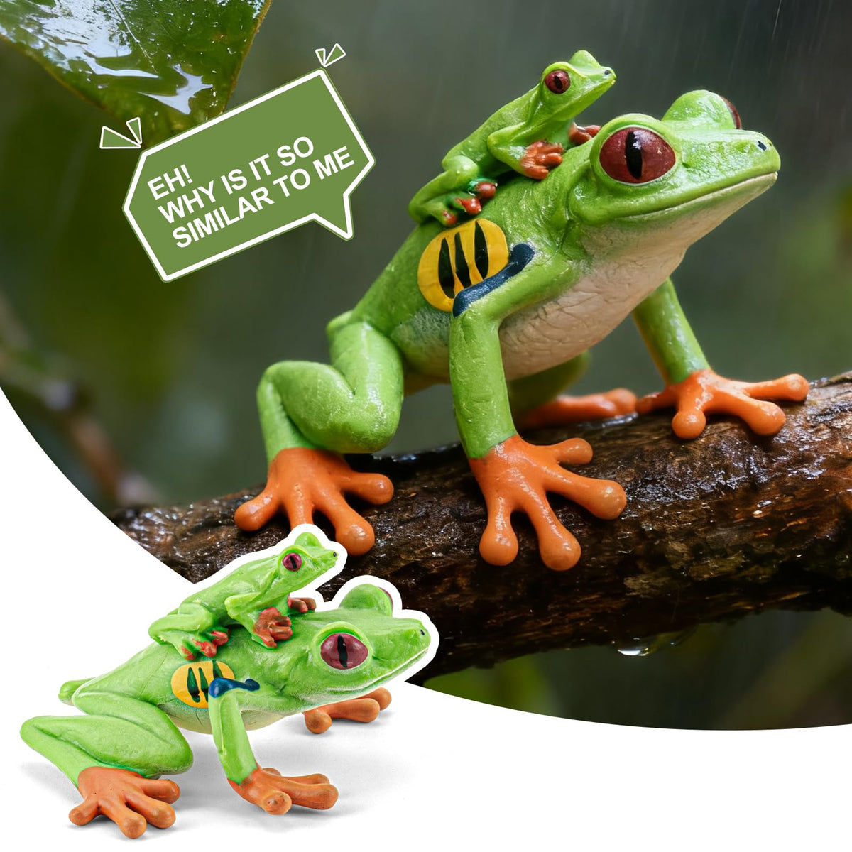 ThinkBay tomato frog figurine perfect for party cake toppers and kid-friendly learning