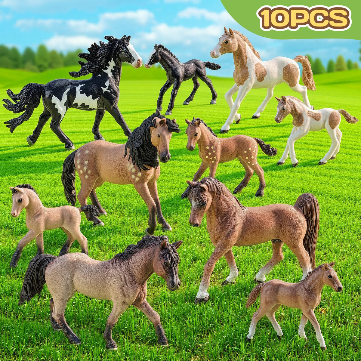 THINKBAY Appaloosa horse figurine inspires colorful storytelling and hands-on learning.