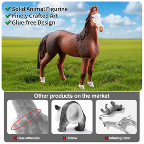 THINKBAY appaloosa mare figurine ideal for nurturing imaginative scenarios.