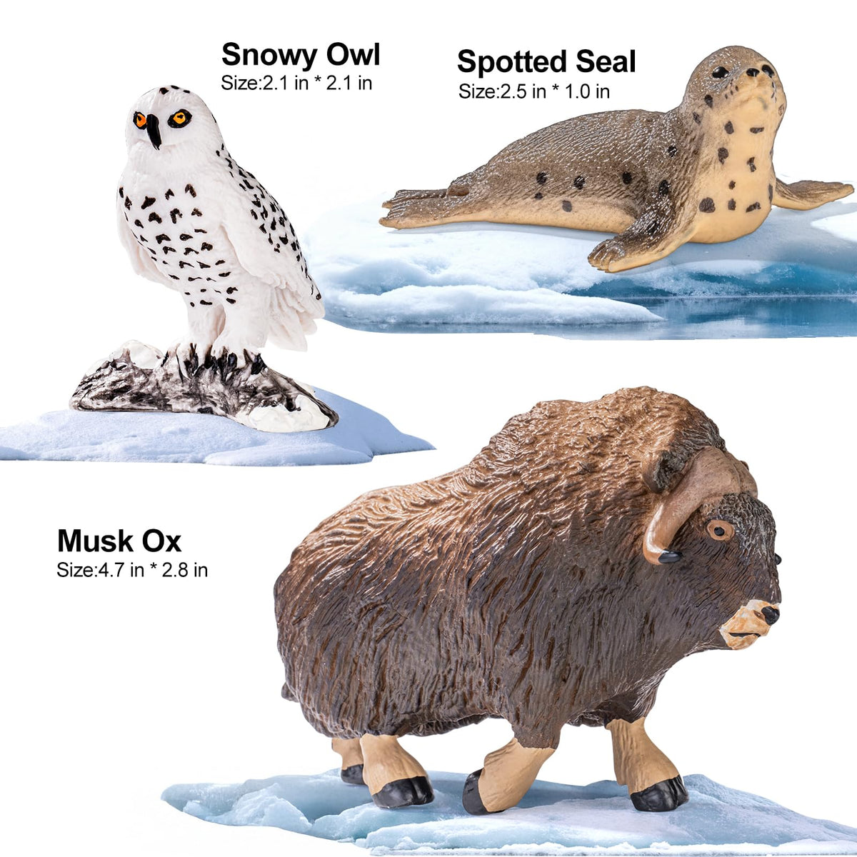 ThinkBay Arctic wolf figurine inspires creative pretend play and collection.
