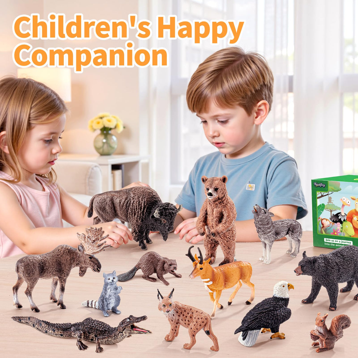 ThinkBay bald eagle figurine inspires uplifting nature play and display.