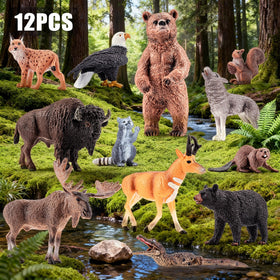 ThinkBay black bear figurine enhances pretend woodland adventures and decor.