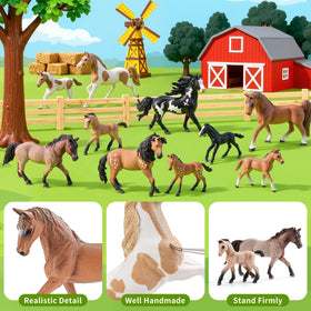 THINKBAY black-and-white Pinto figurine supports breed recognition and creative play.