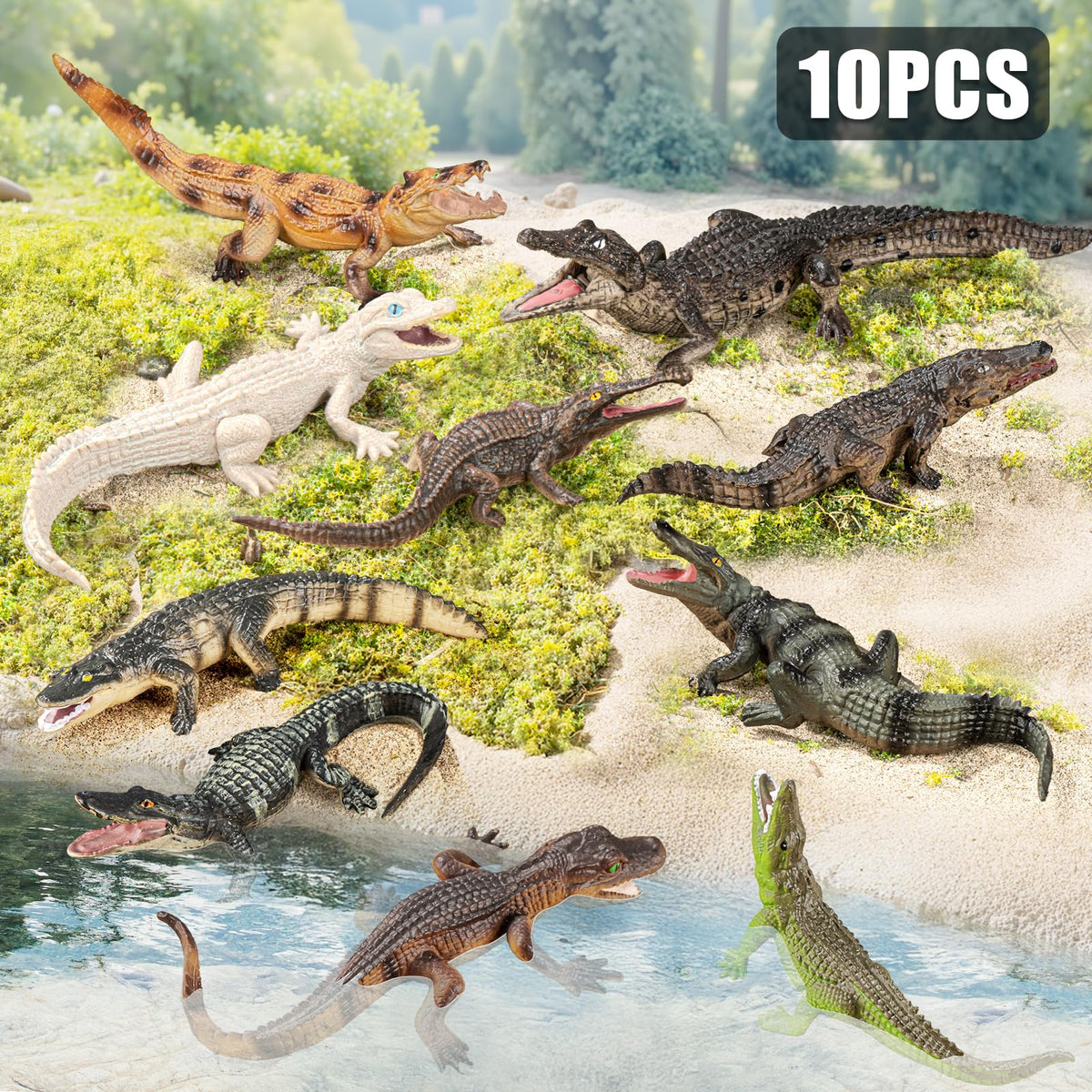 ThinkBay caiman figures ideal for storytelling and learning activities