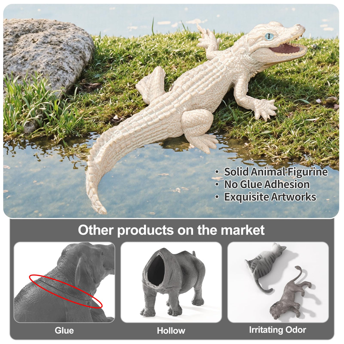 ThinkBay sarcosuchus figurine inspires prehistoric creative play