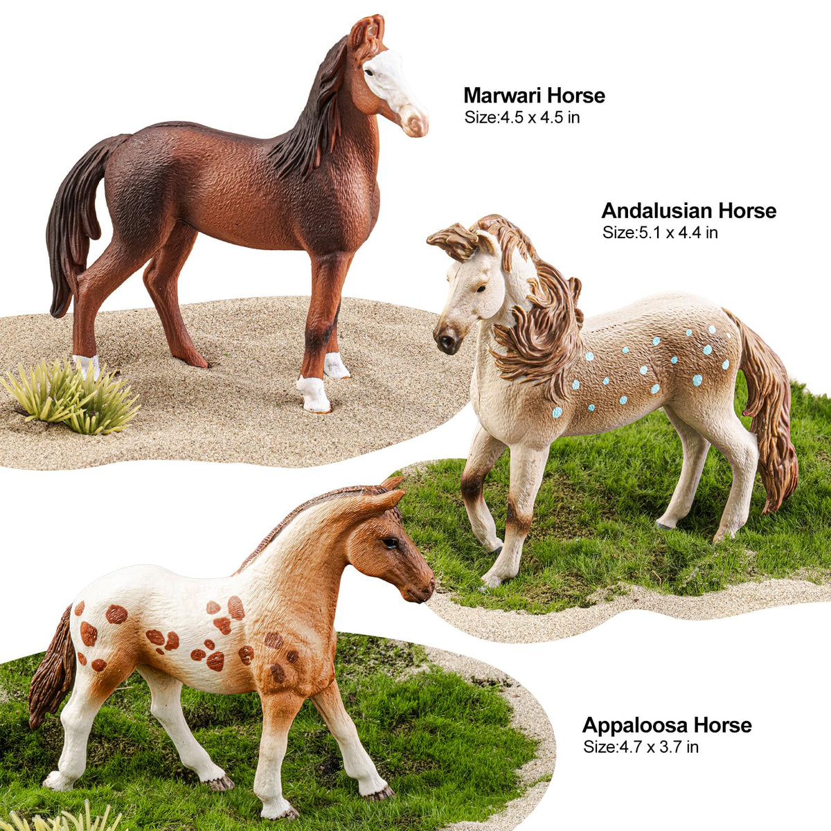 THINKBAY ferghana horse figurine supports storytelling and pretend adventures.