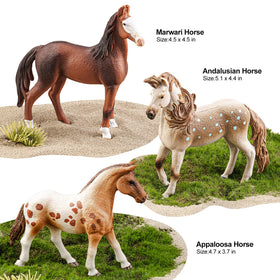 THINKBAY ferghana horse figurine supports storytelling and pretend adventures.