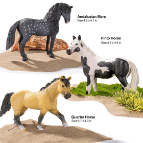 THINKBAY Friesian White horse figurine ideal for preschool role play