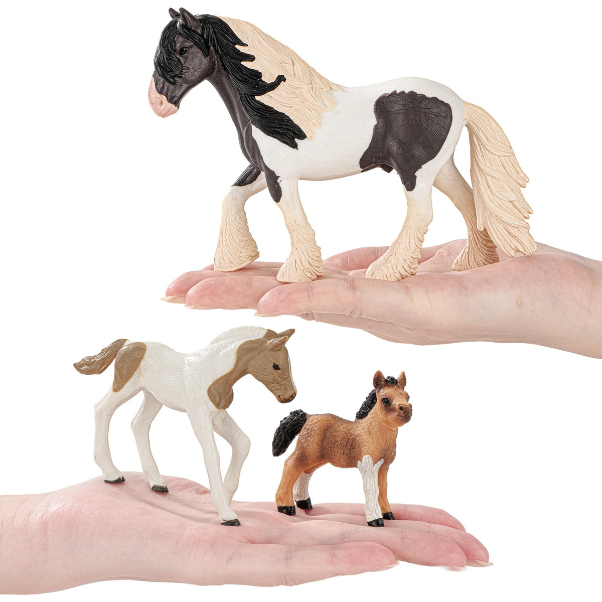 THINKBAY hand-painted horse figures: lifelike colors for rich pretend play.