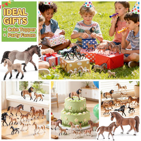 THINKBAY handcrafted horse figurines set highlights exquisite detail for creative play.