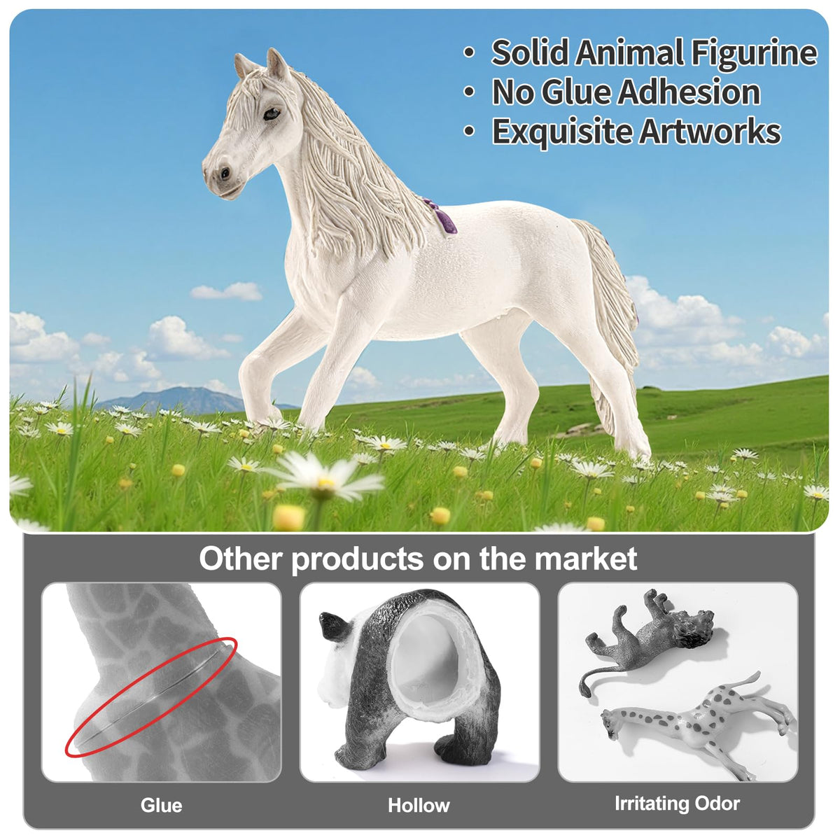THINKBAY kid-friendly horse toys foster creative play and party decoration