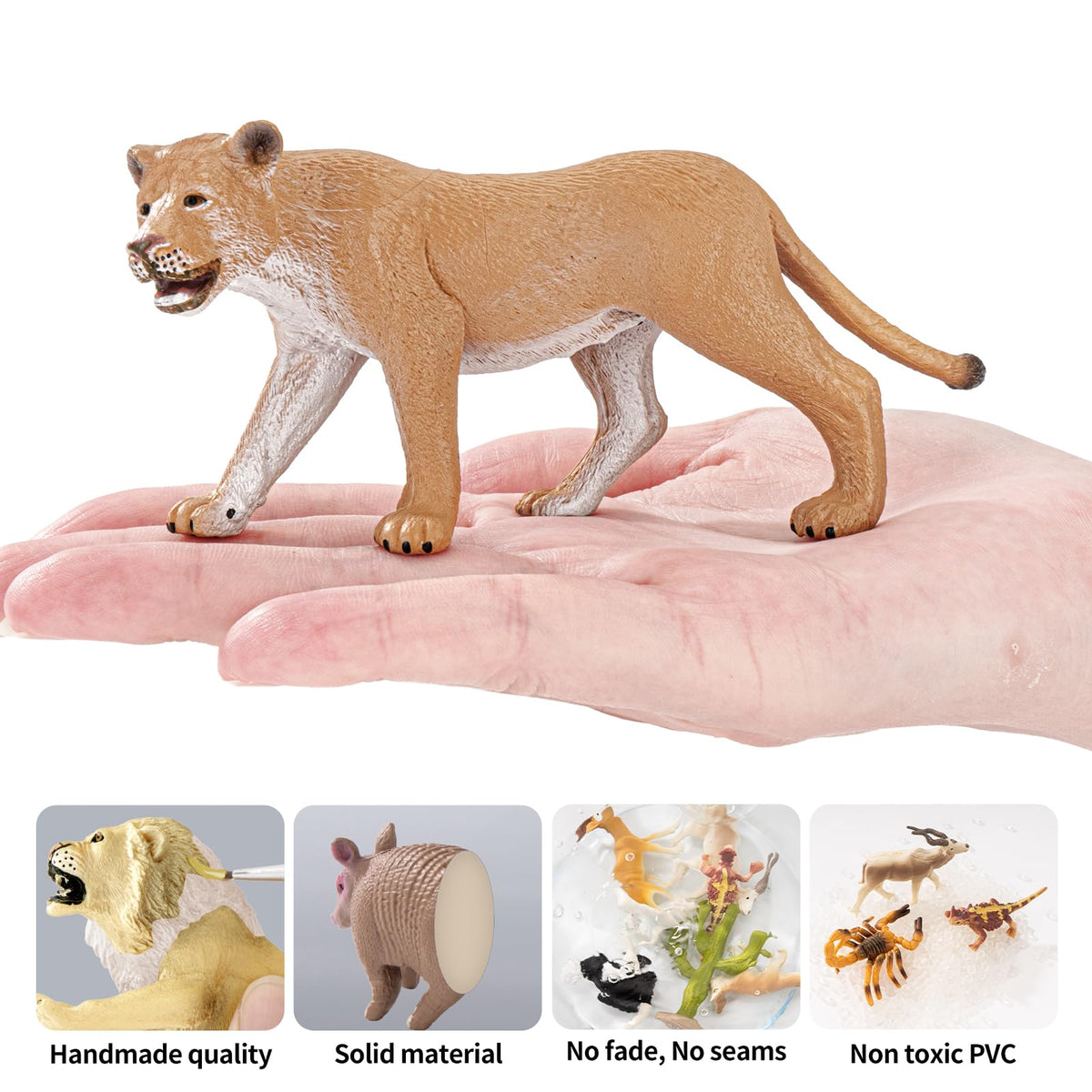 THINKBAY cubs figures ideal for storytelling and pretend safari
