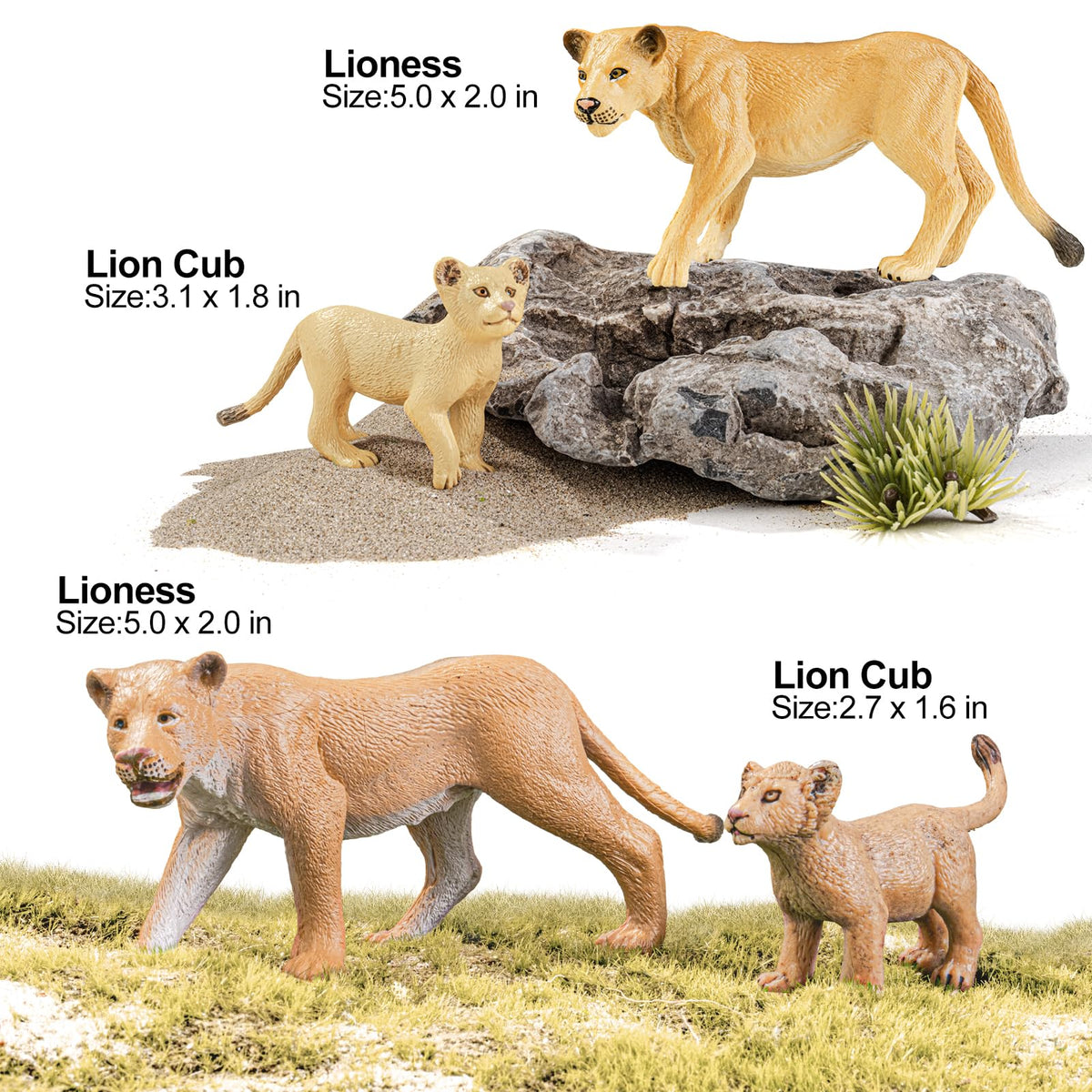 THINKBAY female lion figure with realistic features for nurturing play