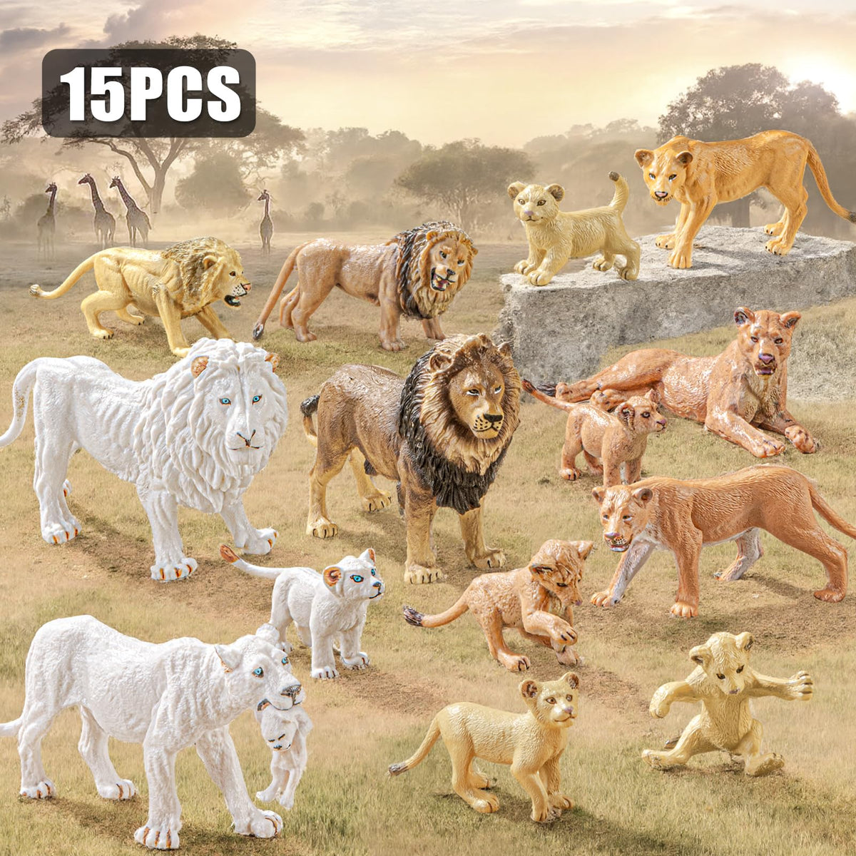 THINKBAY lion figures suitable as birthday gifts or cake toppers