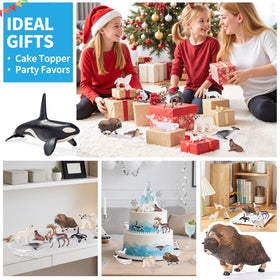 ThinkBay narwhal figurine adds whimsy to ocean and polar-themed crafts.