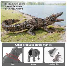 ThinkBay nile-crocodile-with-baby figurine inspires imaginative play and display options.