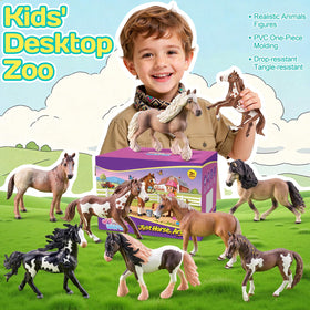 THINKBAY Paint Horse figurine captures vivid patterns for colorful pretend play.