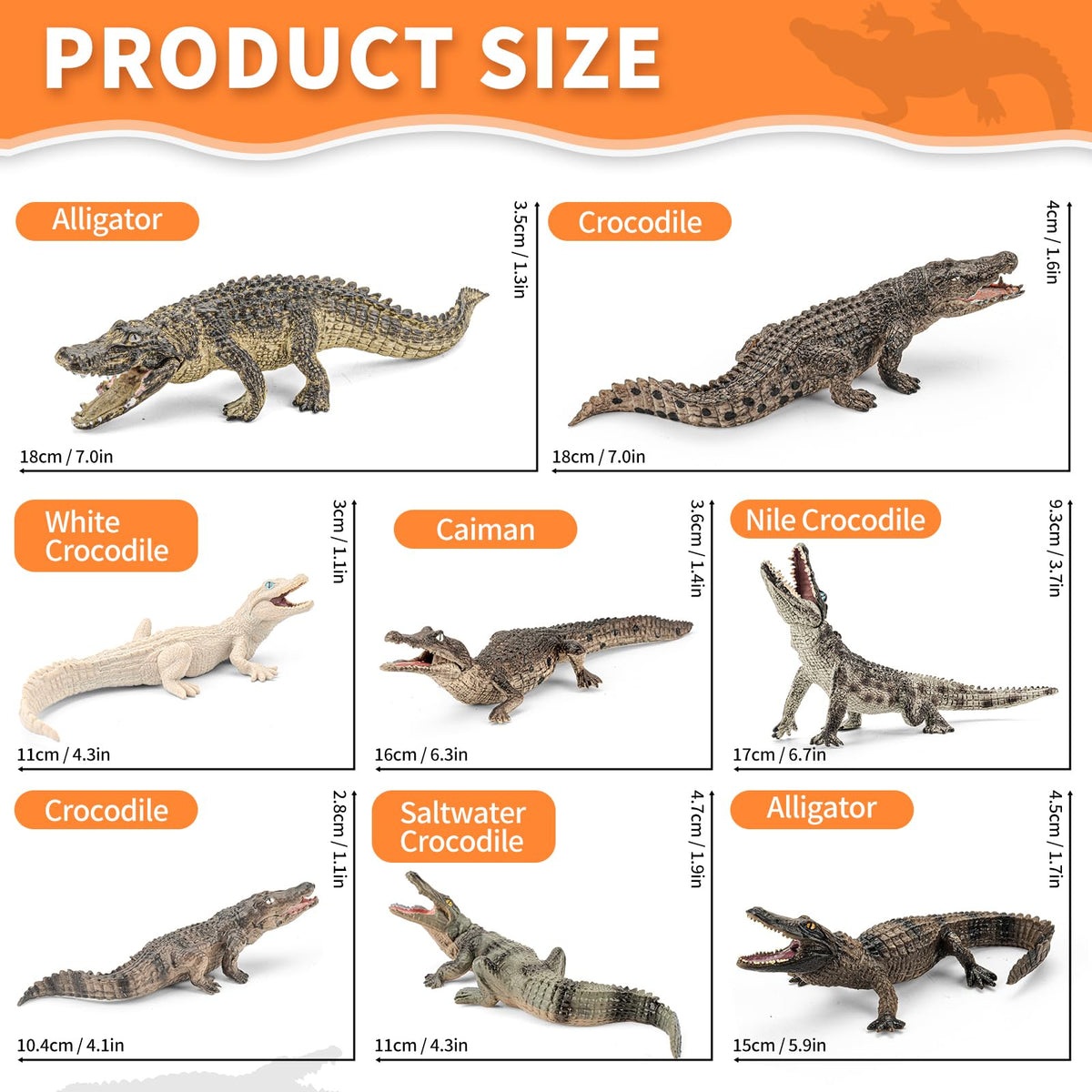 ThinkBay realistic-plastic-crocodile-figures offer durable, safe play for kids.