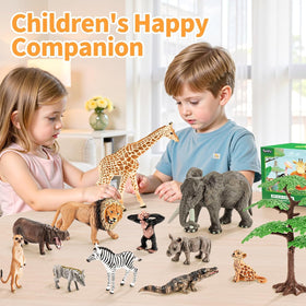 Thinkbay safari African elephant figure sparks storytelling and animal recognition during pretend play.
