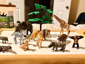 Thinkbay rhino figure supports rugged wildlife adventures and durable classroom toys.