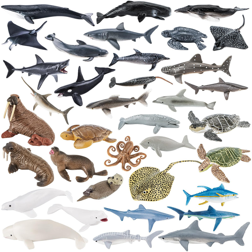 THINKBAY shark pack sea animal toy with bright colors sparks imaginative play.