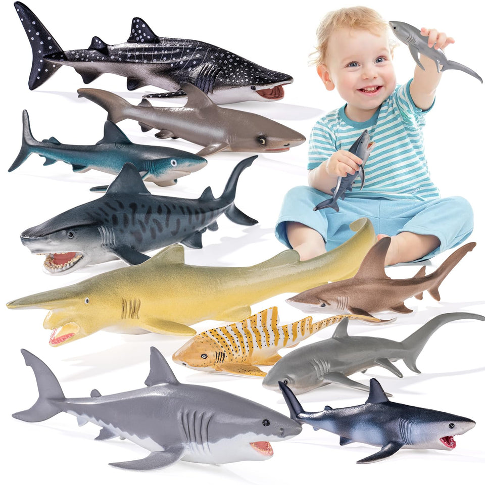 ThinkBay Great White shark toy for bath time and imaginative play