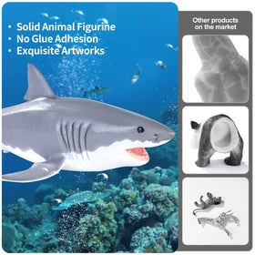ThinkBay Hammerhead Shark toy for educational display and bath fun