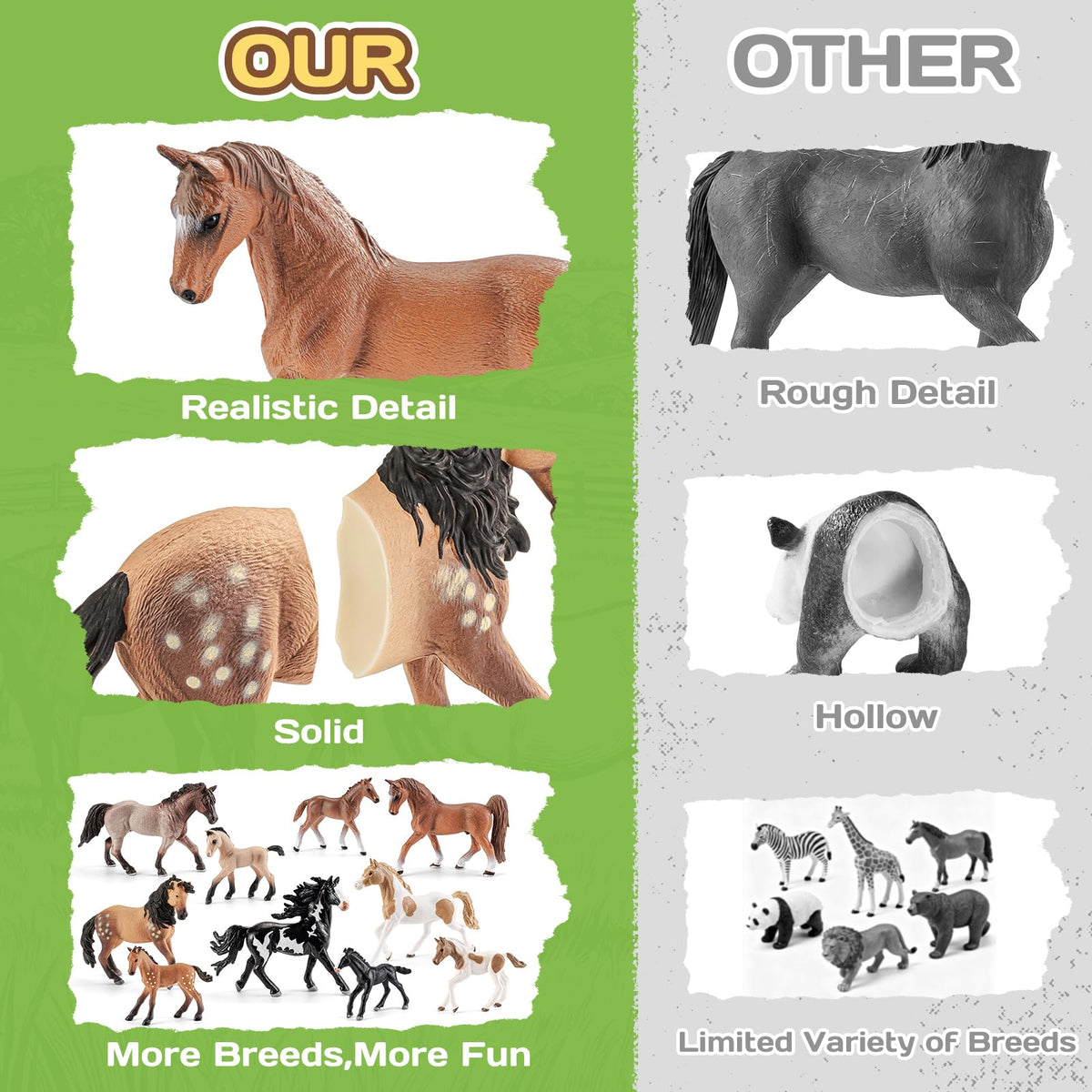 THINKBAY Tennessee horse figurine supports imaginative play and breed exploration.