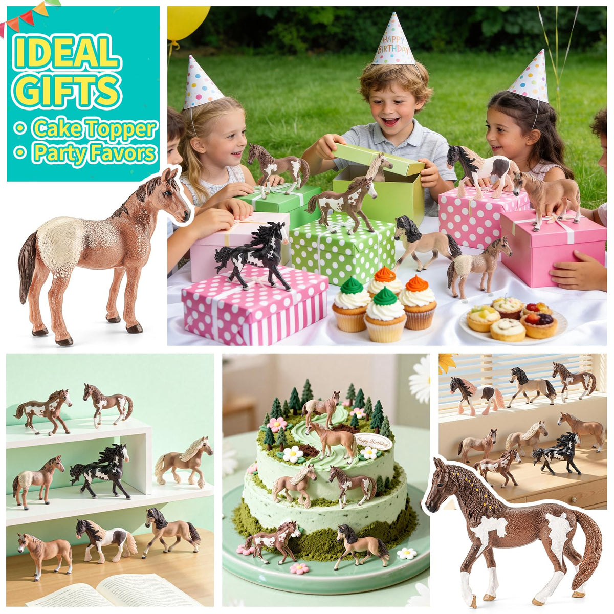 THINKBAY Tinker horse figurine provides sturdy 6-inch size for little hands.