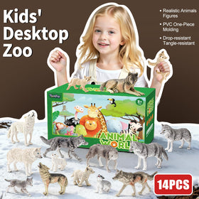 THINKBAY wolf figurines: kids room decor—enhances display and imaginative play