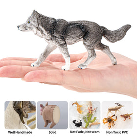 THINKBAY wolf figurines: pups pack—cute companions for storytelling and role-play