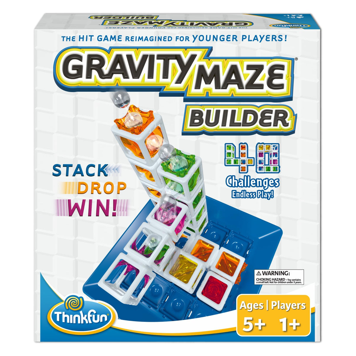 ThinkFun Gravity Maze Builder components laid out for quick setup and play.