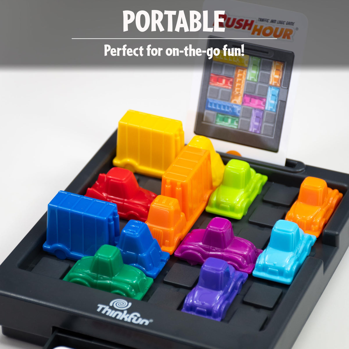 ThinkFun Rush Hour game board and pieces for hands-on problem solving and planning