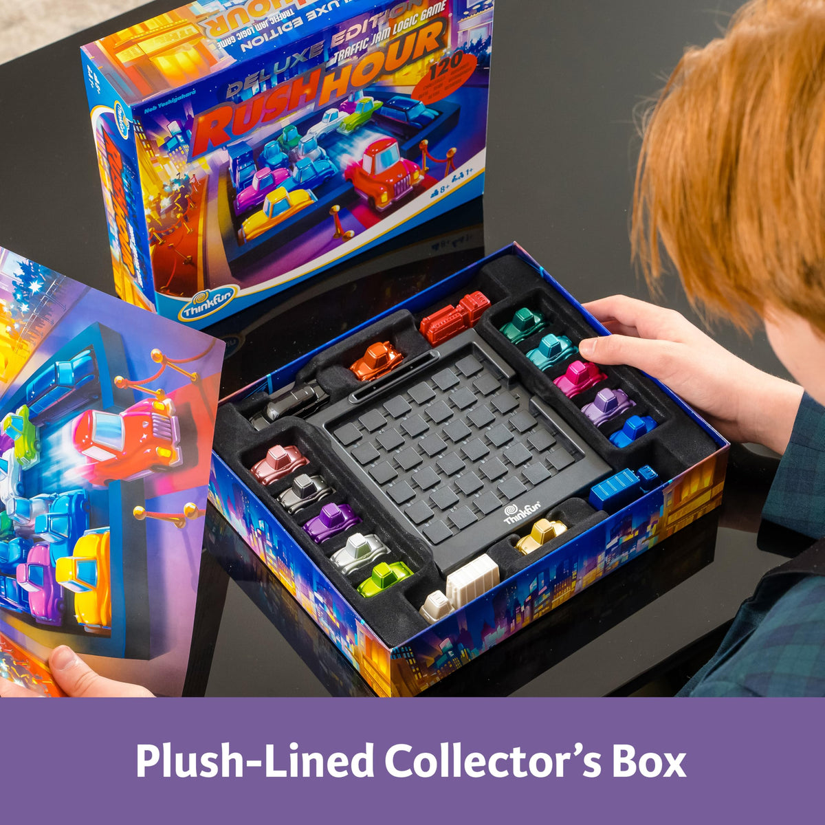 ThinkFun Rush Hour Deluxe 120 puzzles ready for progressive challenges