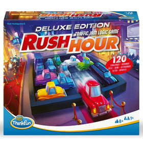 ThinkFun Rush Hour Deluxe suitable for ages 8 plus and family fun
