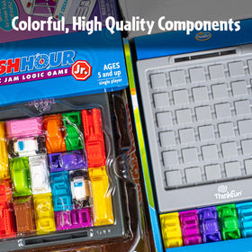 Rush Hour Jr. challenge cards offer 40 levels of progressive puzzles
