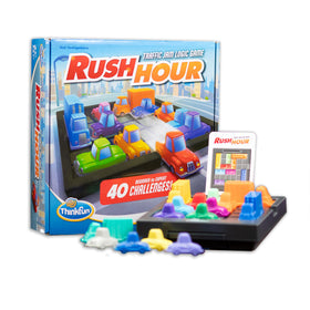 ThinkFun Rush Hour traffic puzzle box with 40 challenges boosts strategic thinking