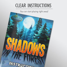 ThinkFun Shadows In The Forest shadowing figures create the chase under dim light.