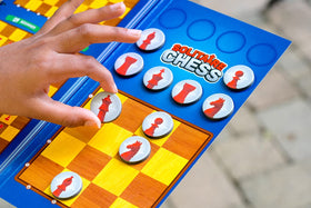 ThinkFun Solitaire Chess Magnetic Travel Puzzle pieces ready for quick brain-teasers.