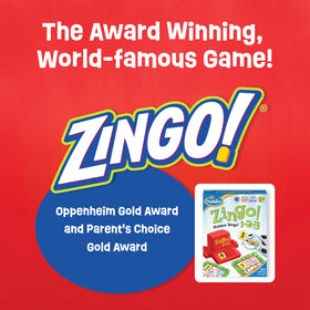 ThinkFun Zingo 1-2-3 cards improve image and word recognition.