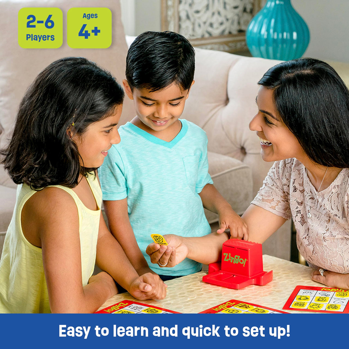 ThinkFun Zingo Word Builder cards support fast word-building practice.