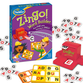 ThinkFun Zingo Word Builder zinger and tiles boost early reading skills.