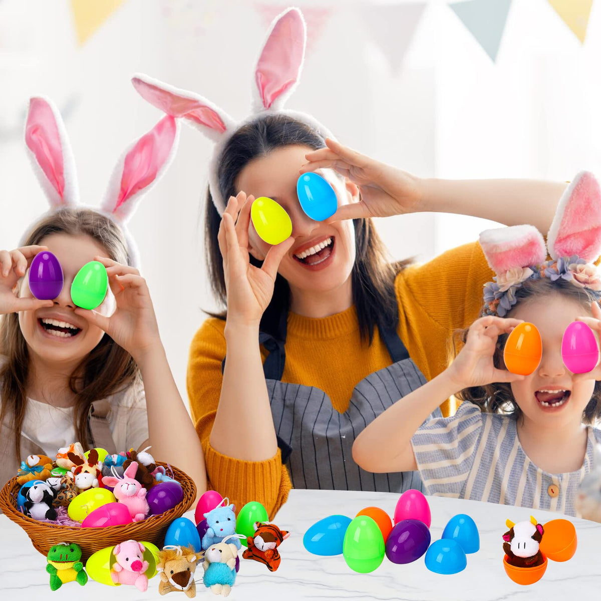 ThinkMax eggs hidden in the yard for outdoor surprise fun
