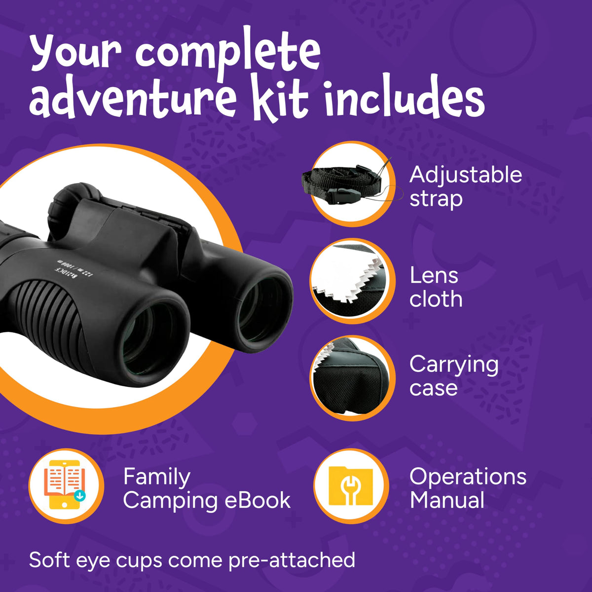Think Peak binoculars fitted for small hands with textured focus for comfortable use.