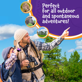 Think Peak pink binoculars age-3-12 suitability for outdoor exploration