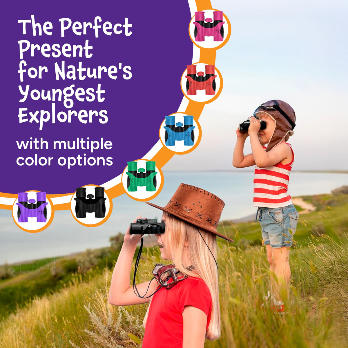 Think Peak red binoculars include case, strap, and cloth.