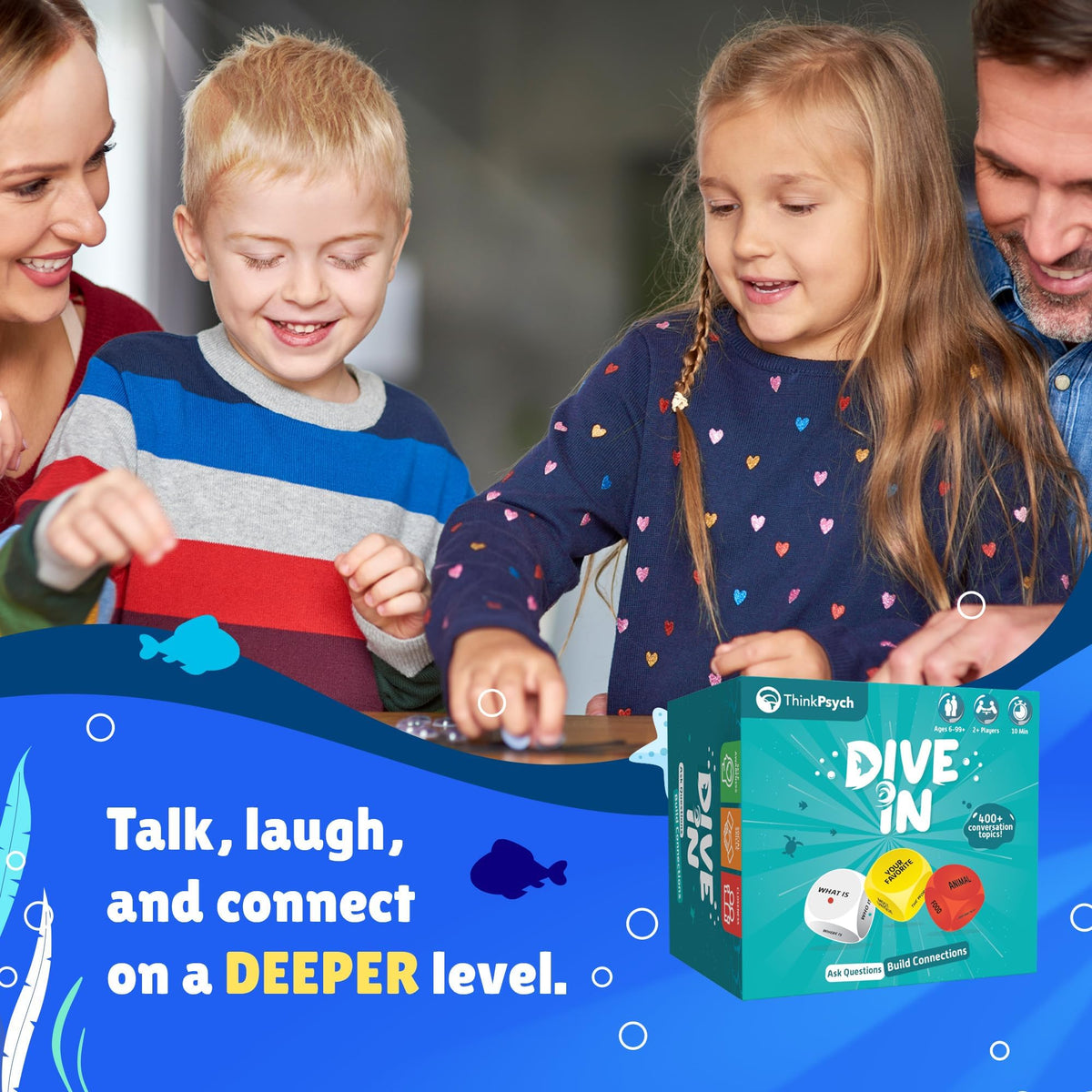 ThinkPsych Dive In card dive spread inviting deeper dialogue.
