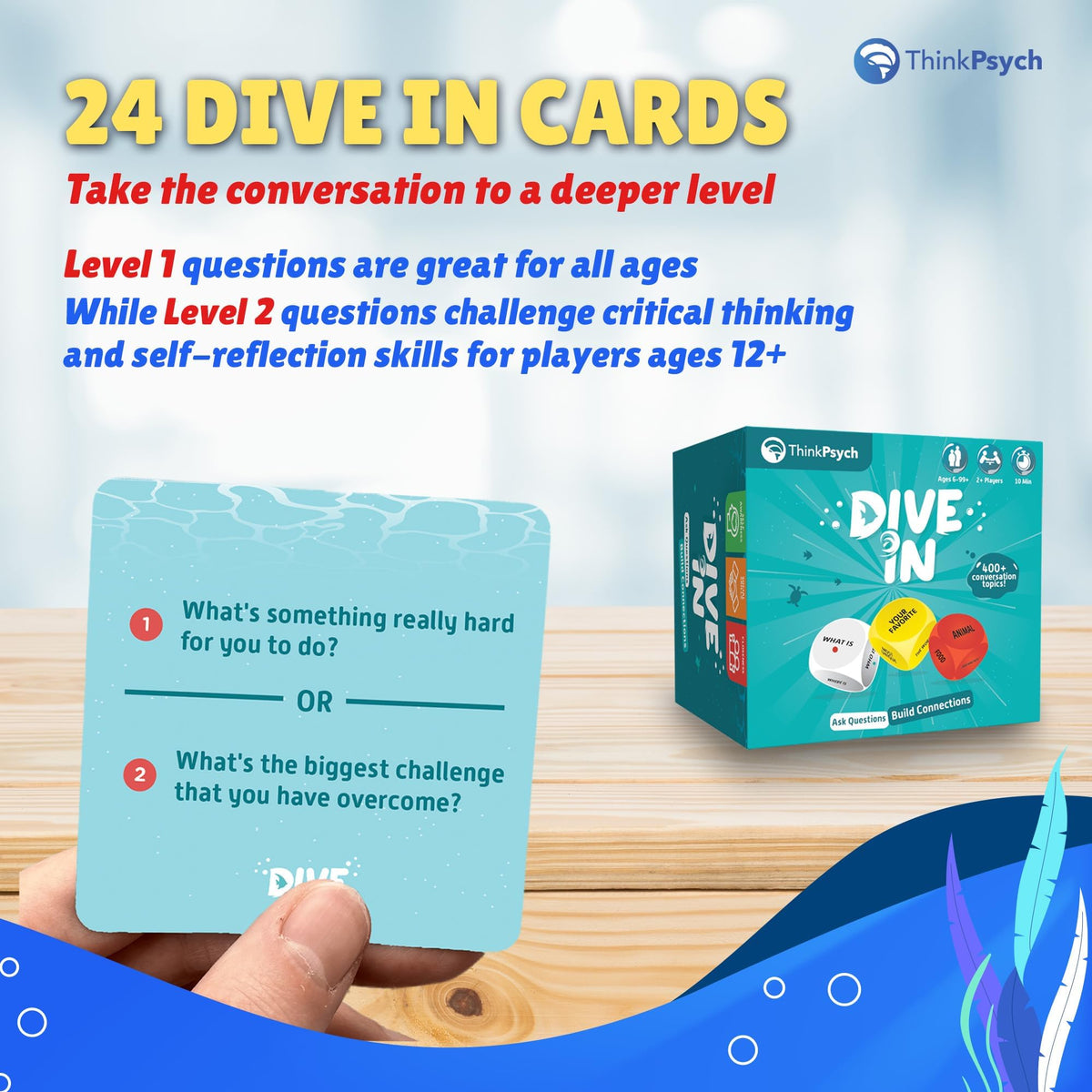 ThinkPsych Dive In classroom setup for group discussion and learning.